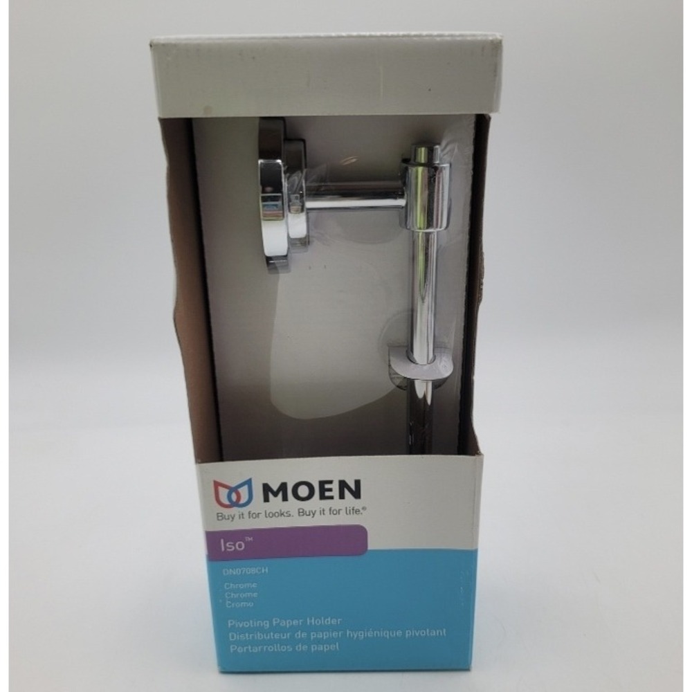 Moen Iso Chrome Pivoting Toilet Paper Holder DN0708CH New Sealed